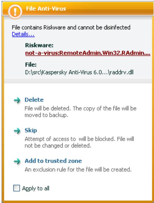 KAPERSKY ANTI-VIRUS 7.0 - Exclusion rules - 2