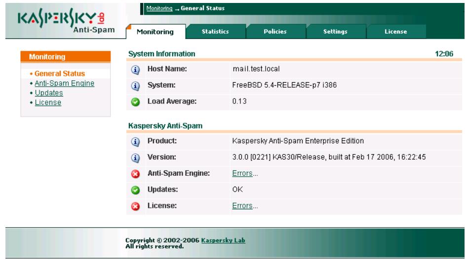 KASPERSKY LAB ANTI-SPAM 3.0 - Kaspersky Anti-Spam Control Center - 1