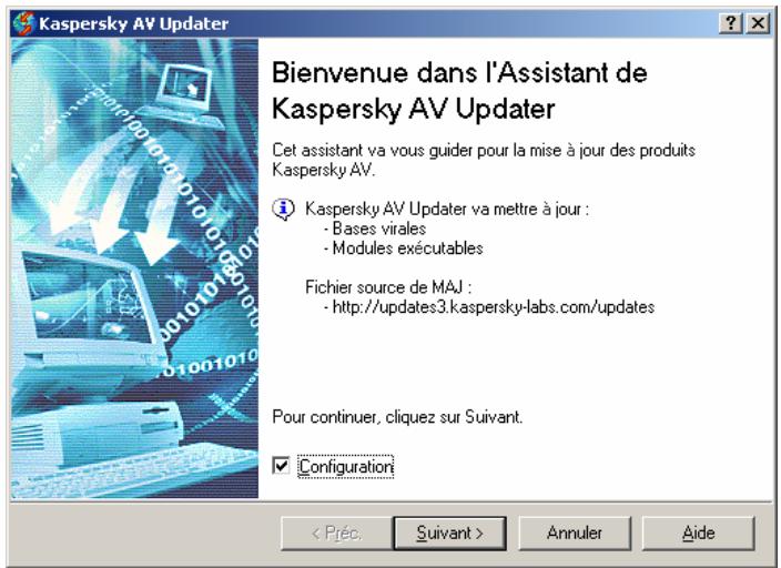 KASPERSKY LAB ANTI-VIRUS 4.5 - Étape 1: fenêtre 1 de l'assistant de kaspersky AV updater - 1