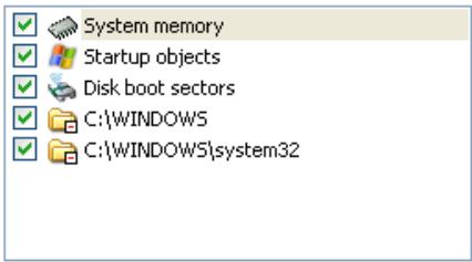 KASPERSKY LAB ANTI-VIRUS 6.0 SOS - Creating a list of objects to scan - 1