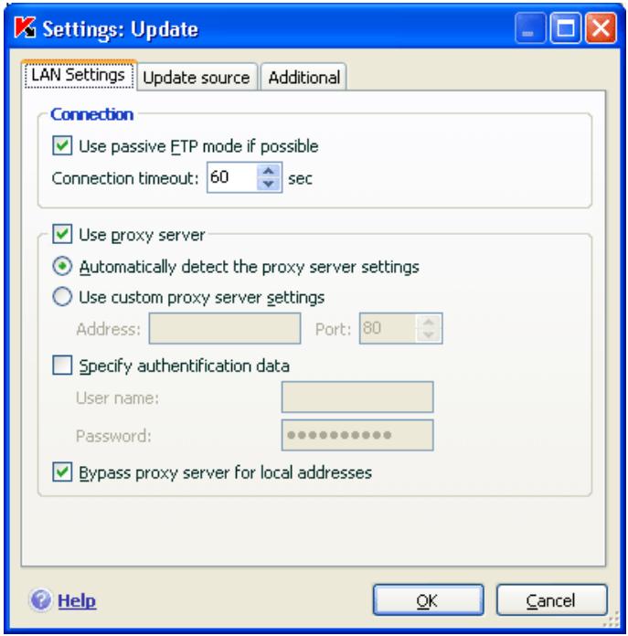 KASPERSKY LAB ANTI-VIRUS 6.0 SOS - Configuring connection settings - 1