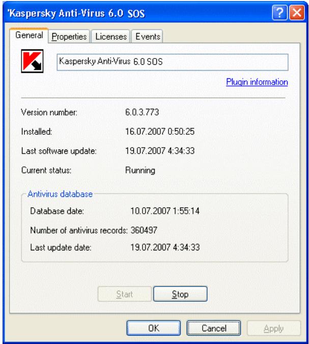 KASPERSKY LAB ANTI-VIRUS 6.0 SOS - Starting/stopping the application - 1
