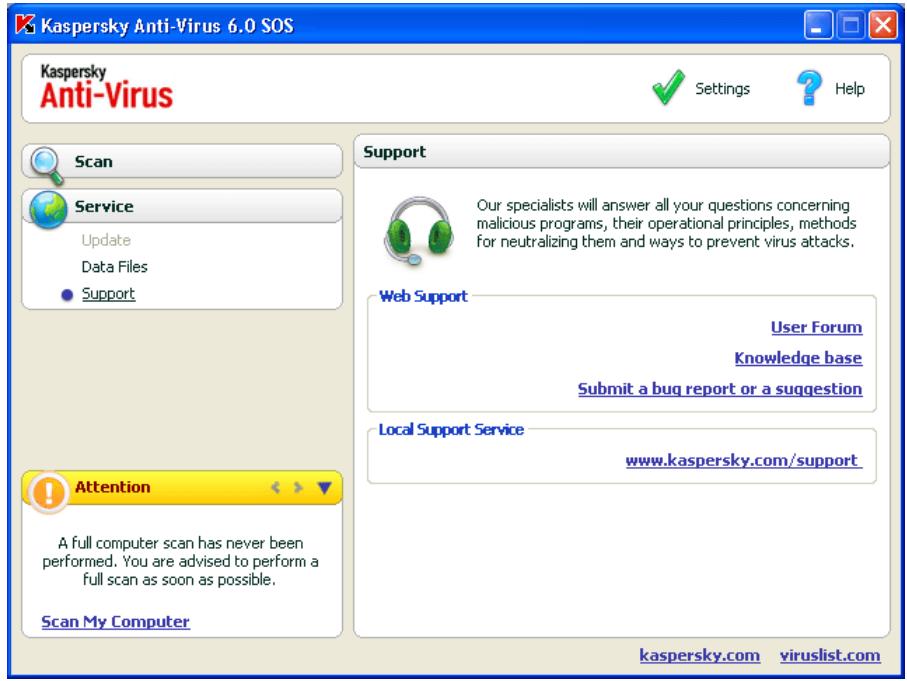 KASPERSKY LAB ANTI-VIRUS 6.0 SOS - Technical Support - 1