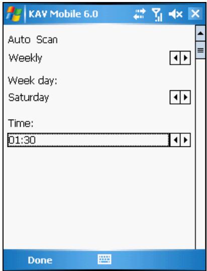 KASPERSKY LAB ANTI-VIRUS MOBILE 6.0 - Scheduled scan - 1