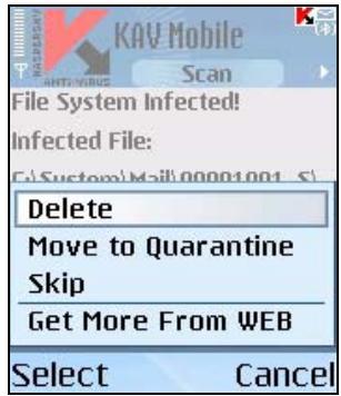 KASPERSKY LAB ANTI-VIRUS MOBILE 6.0 - Initiating a scan manually - 2