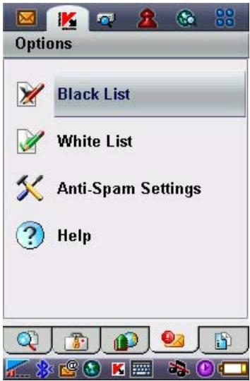 KASPERSKY LAB ANTI-VIRUS MOBILE 6.0 - Editing the black and white lists - 1