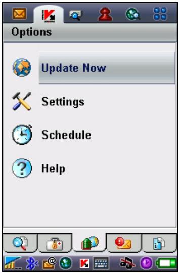 KASPERSKY LAB ANTI-VIRUS MOBILE 6.0 - Select the update method - 1