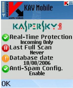 KASPERSKY LAB ANTI-VIRUS MOBILE 6.0 - Starting the application - 1