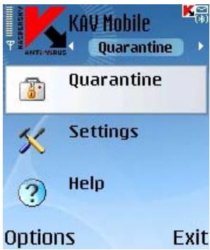 KASPERSKY LAB ANTI-VIRUS MOBILE 6.0 - Using the Quarantine - 1