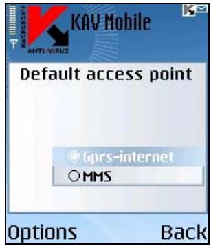 KASPERSKY LAB ANTI-VIRUS MOBILE 6.0 - Select the update method - 2