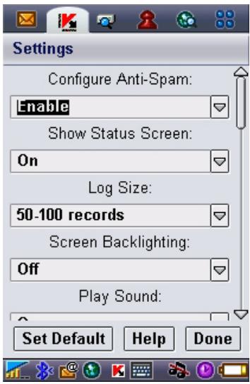 KASPERSKY LAB ANTI-VIRUS MOBILE 6.0 - General Settings - 1