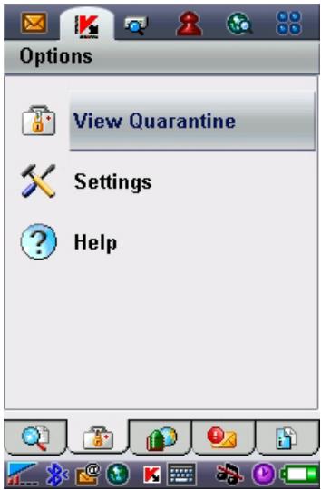 KASPERSKY LAB ANTI-VIRUS MOBILE 6.0 - Using the Quarantine - 1