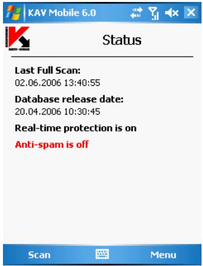 KASPERSKY LAB ANTI-VIRUS MOBILE 6.0 - Starting the application - 1
