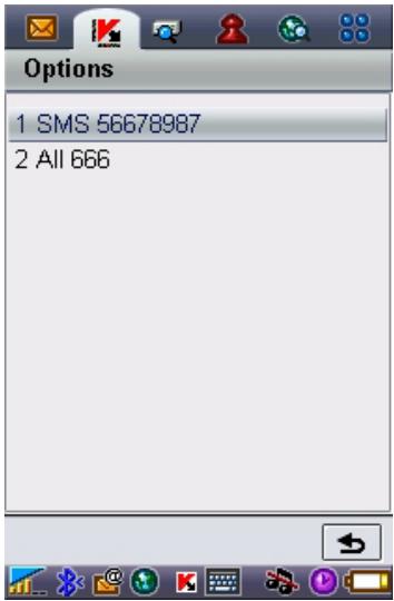 KASPERSKY LAB ANTI-VIRUS MOBILE 6.0 - Editing the black and white lists - 2