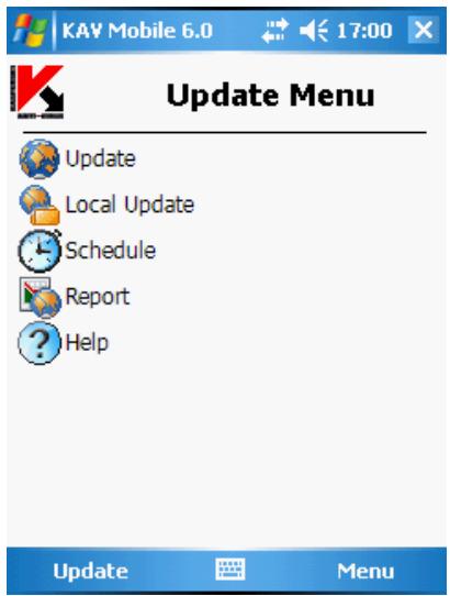KASPERSKY LAB ANTI-VIRUS MOBILE 6.0 - Updating the anti-virus database - 1