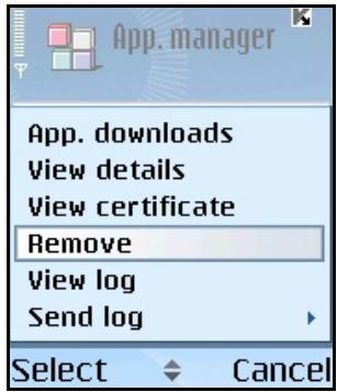KASPERSKY LAB ANTI-VIRUS MOBILE 6.0 - Removing the program - 4