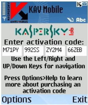KASPERSKY LAB ANTI-VIRUS MOBILE 6.0 - Activating the program - 1