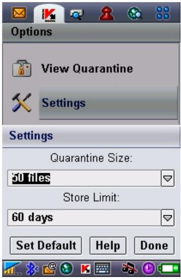 KASPERSKY LAB ANTI-VIRUS MOBILE 6.0 - Using the Quarantine - 3
