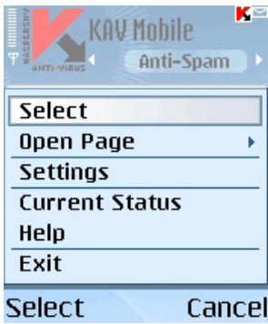 KASPERSKY LAB ANTI-VIRUS MOBILE 6.0 - Graphical user interface - 1