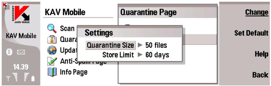 KASPERSKY LAB ANTI-VIRUS MOBILE 6.0 - Using the Quarantine - 2