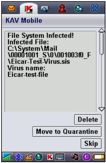 KASPERSKY LAB ANTI-VIRUS MOBILE 6.0 - Initiating a scan manually - 2