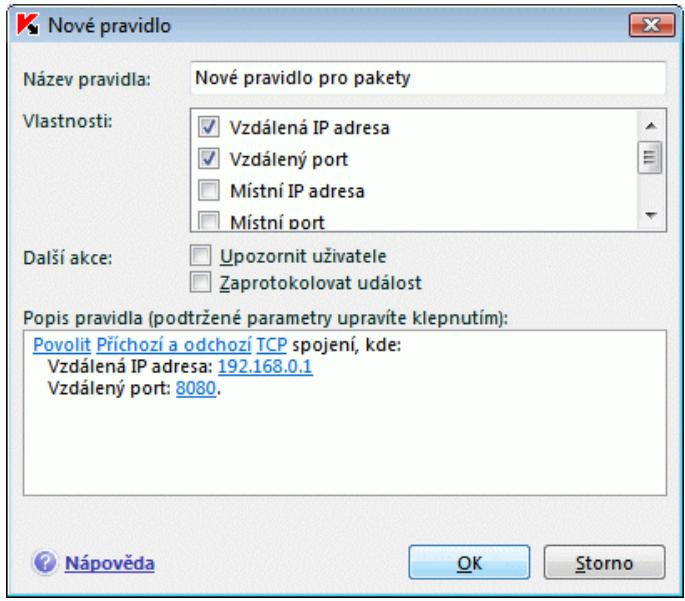 KASPERSKY LAB INTERNET SECURITY 7.0 - Upřesnéni pravidel pro aplikace a filtrovány paketu - 1