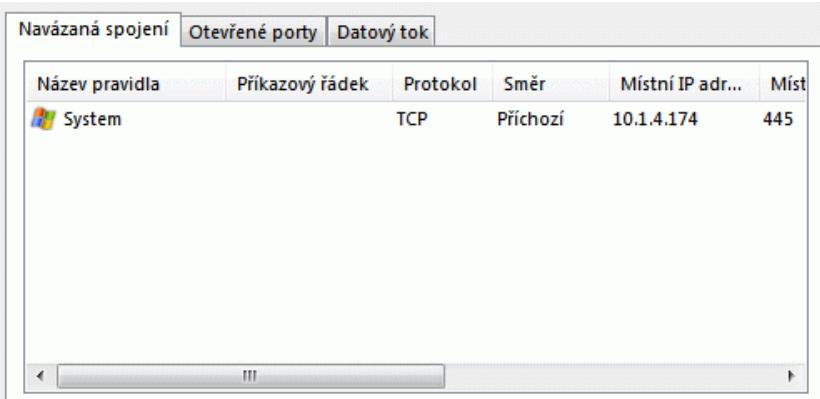 KASPERSKY LAB INTERNET SECURITY 7.0 - Záložka Navázana spojení - 1