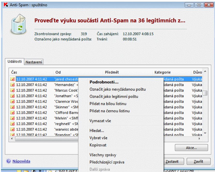 KASPERSKY LAB INTERNET SECURITY 7.0 - Vyuka pomoci zprav soucasti Anti-Spam - 1
