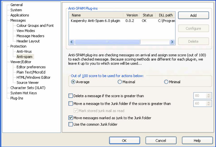 KASPERSKY LAB INTERNET SECURITY 7.0 - The Bat! - Preferences - 2