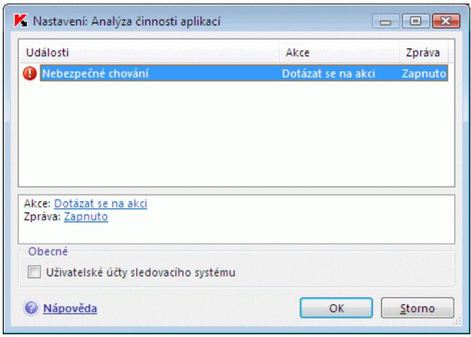 KASPERSKY LAB INTERNET SECURITY 7.0 - Konfigurace sledovaničinnosti: - 2