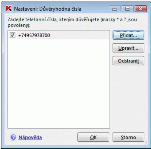 KASPERSKY LAB INTERNET SECURITY 7.0 - Vytvořeni beznamu důvěryhodných Čísel modulu Anti-Dialer - 1