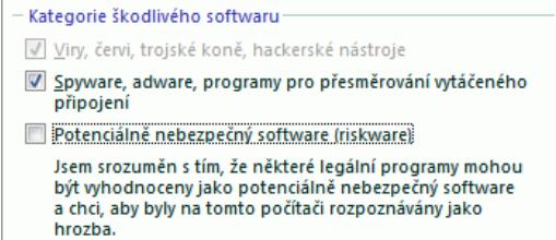 KASPERSKY LAB INTERNET SECURITY 7.0 - Sledované.typy škodlivého software - 1