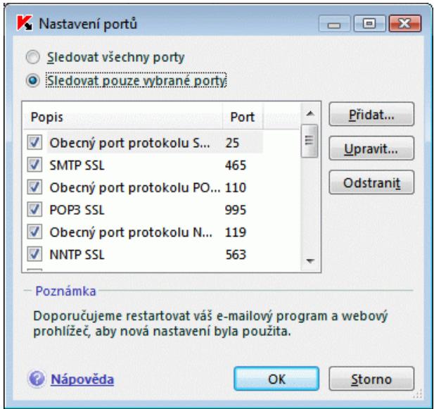 KASPERSKY LAB INTERNET SECURITY 7.0 - Vytvoreni beznamu sledovanych portù - 1