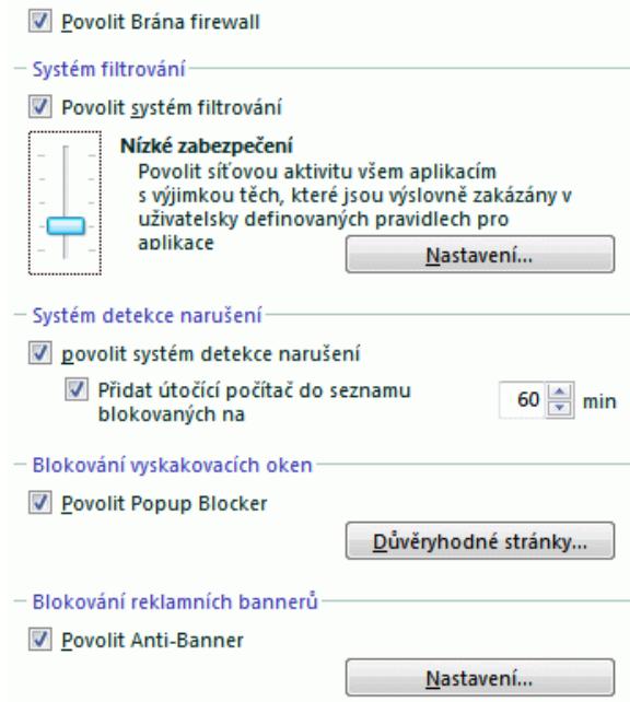 KASPERSKY LAB INTERNET SECURITY 7.0 - Konfigurace brány firewall - 1