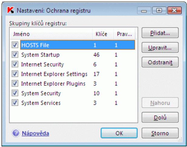 KASPERSKY LAB INTERNET SECURITY 7.0 - Ochrana registru - 1