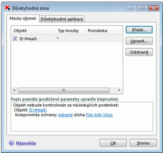 KASPERSKY LAB INTERNET SECURITY 7.0 - Vytvoreníseznamu výjimek - 1