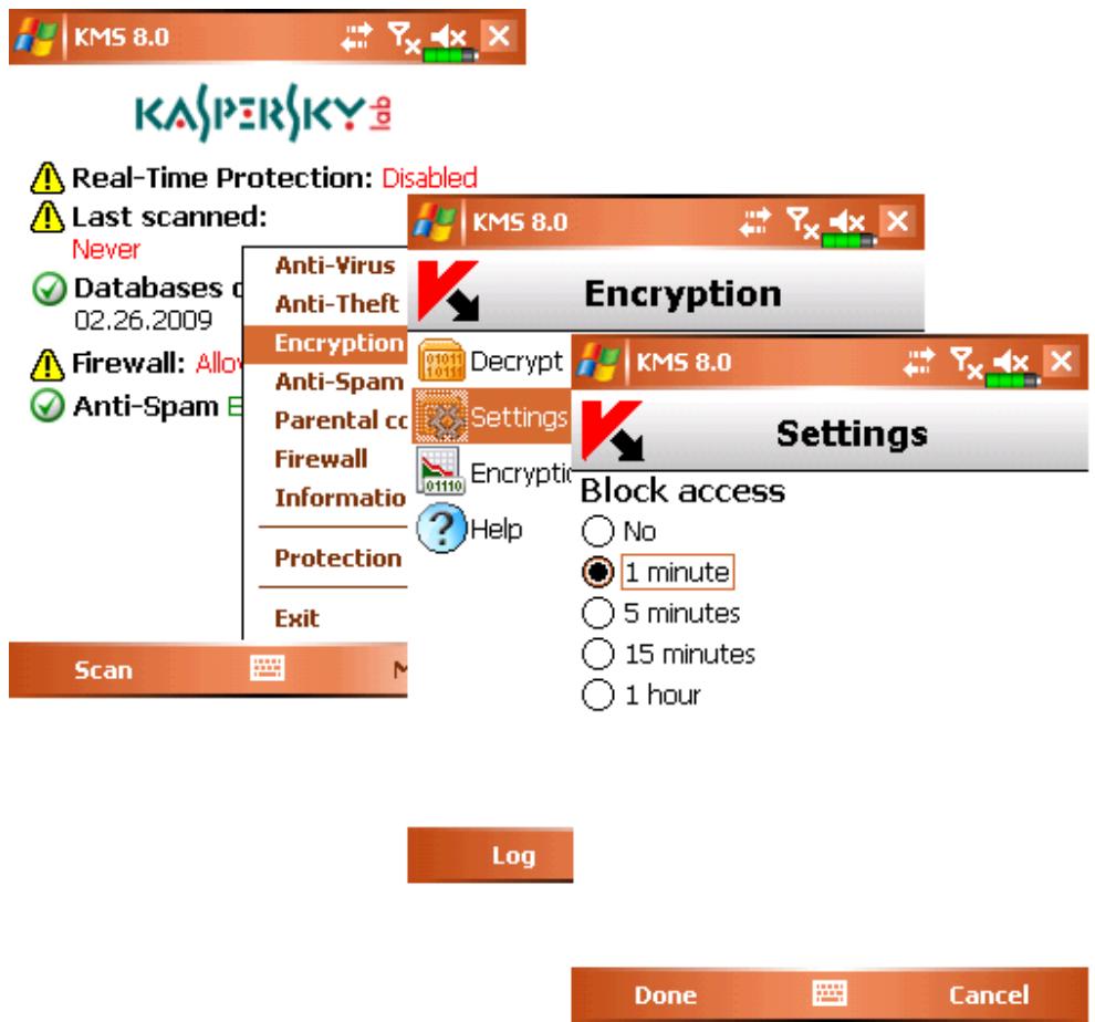 KASPERSKY LAB MOBILE SECURITY 8.0 - BLOCKING ACCESS TO ENCLOSED DATA - 1