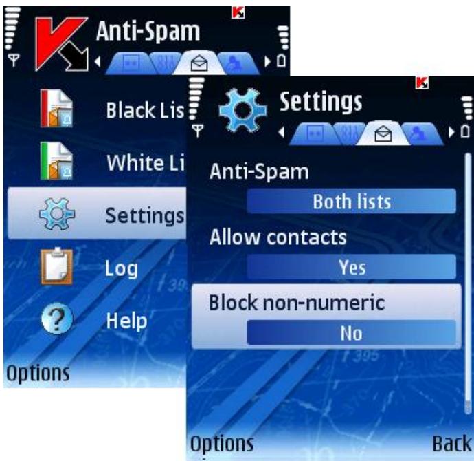 KASPERSKY LAB MOBILE SECURITY 8.0 - RESPONSE TO MESSAGES FROM NON-NUMERIC NUMBERS - 1