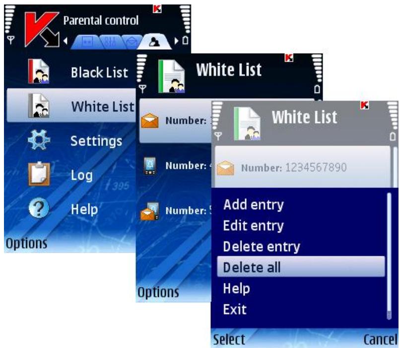 KASPERSKY LAB MOBILE SECURITY 8.0 - DELETING ALL ENTRIES - 1