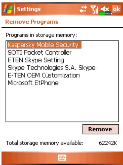 KASPERSKY LAB MOBILE SECURITY 8.0 - UNINSTALLING THE PROGRAM - 3