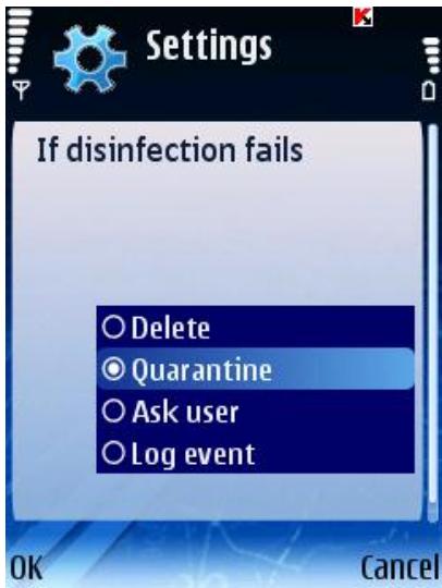 KASPERSKY LAB MOBILE SECURITY 8.0 - SELECTING ACTIONS TO BE PERFORMED WITH OBJECTS - 3
