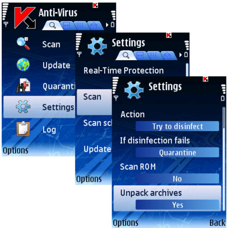 KASPERSKY LAB MOBILE SECURITY 8.0 - CONFIGURING THE SCAN OF ARCHIVES - 1