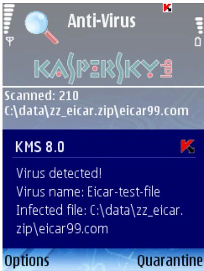 KASPERSKY LAB MOBILE SECURITY 8.0 - STARTING A SCAN MANUALLY - 3