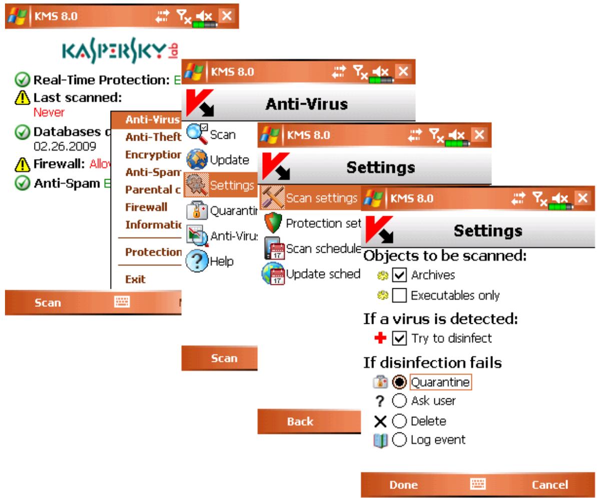 KASPERSKY LAB MOBILE SECURITY 8.0 - Press OK to save the changes. - 1