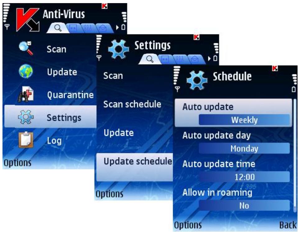 KASPERSKY LAB MOBILE SECURITY 8.0 - SCHEDULED UPDATING - 1