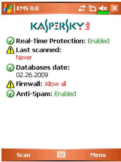 KASPERSKY LAB MOBILE SECURITY 8.0 - STARTING THE PROGRAM - 1