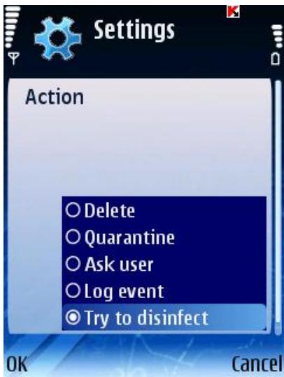KASPERSKY LAB MOBILE SECURITY 8.0 - SELECTING ACTIONS TO BE PERFORMED WITH OBJECTS - 2