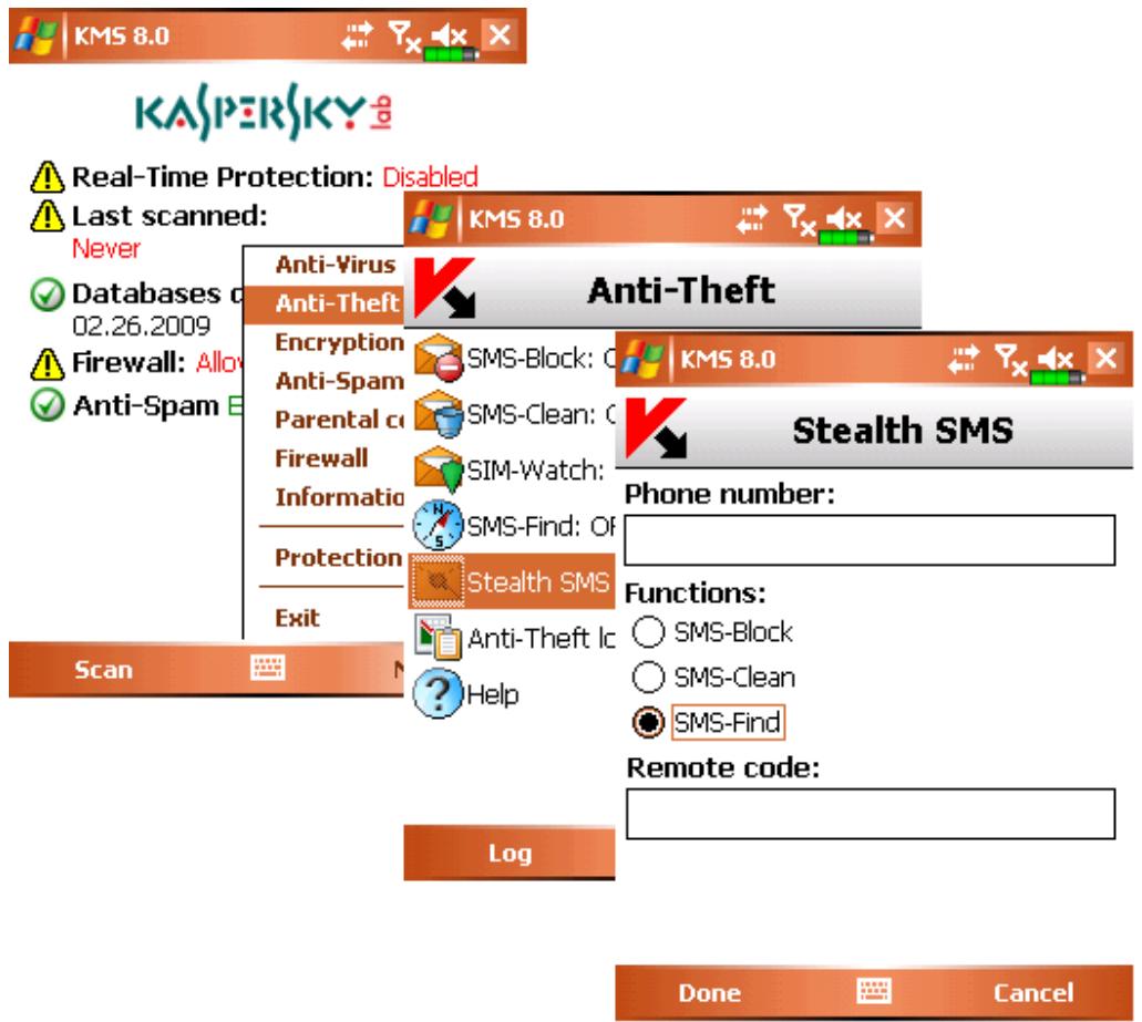 KASPERSKY LAB MOBILE SECURITY 8.0 - DETERMINING THE DEVICE LOCATION - 1