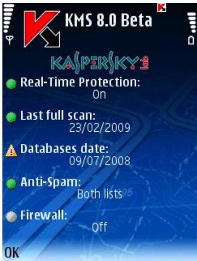KASPERSKY LAB MOBILE SECURITY 8.0 - STARTING THE PROGRAM - 1