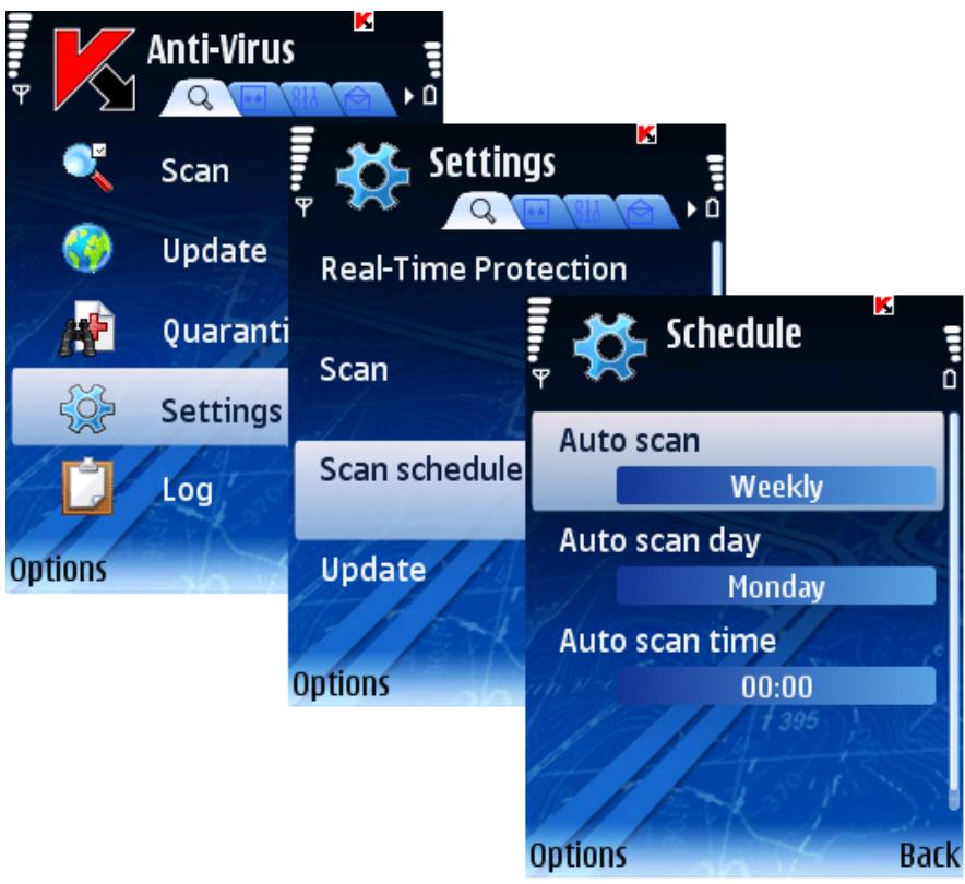 KASPERSKY LAB MOBILE SECURITY 8.0 - CONFIGURING A SCHEDUED SCAN - 1